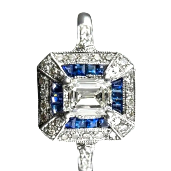 Art Deco Inspired Cocktail Ring SIZE 6 - Picture 3 of 3